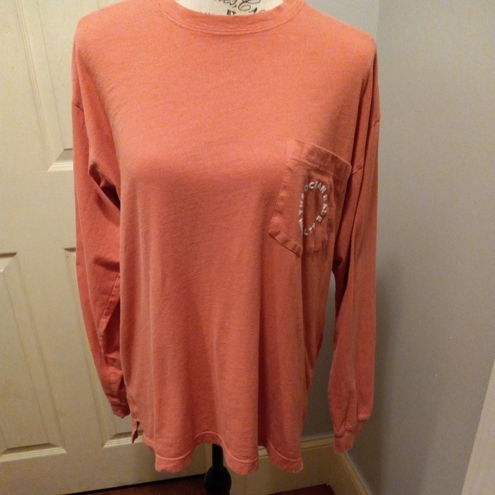 VICTORIA'S SECRET PINK THE OCEAN MADE ME SALTY LONG SLEEVE TEE T- SHIRT SIZE M